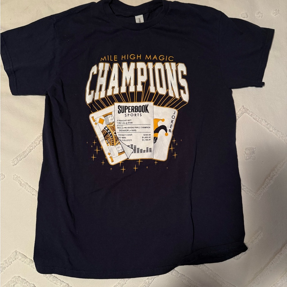 DENVER NUGGETS 2023 Mile High Magic Champions T-Shirt - Black